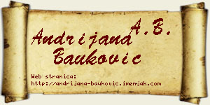 Andrijana Bauković vizit kartica